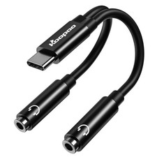 USB C to 3.5mm Aux Audio Headphone Splitter, Type C to Dual 3.5mm Aux Headpho...