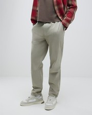 River Island Mens Joggers Beige Pull On Straight Leg Trousers Pants Bottoms