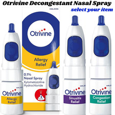 Otrivine Decongestant Nasal Spray Inusitis Sinusitis,Allergy Blocked Nose Relief