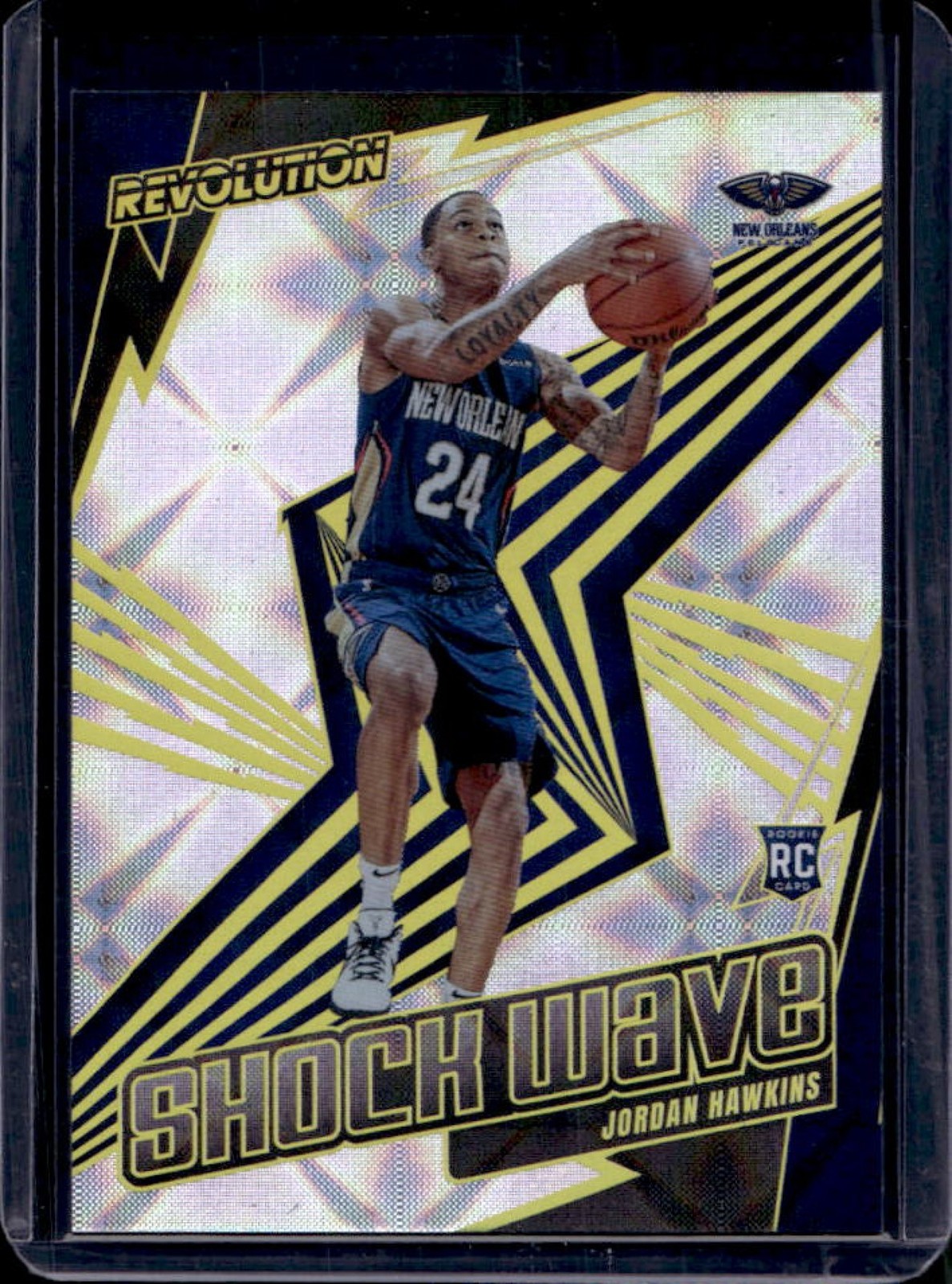 2023-24 Panini Revolution Jordan Hawkins Shock Wave RC Galactic #19 Pelicans