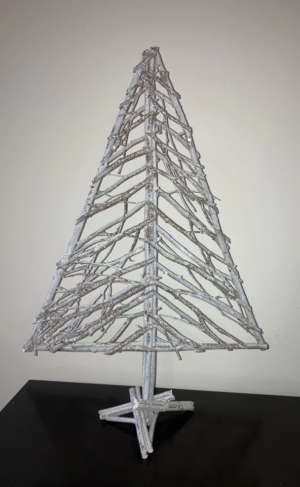 Tall Sparkly Rustic Tree Made From Branches And Twigs - Image 2 of 4