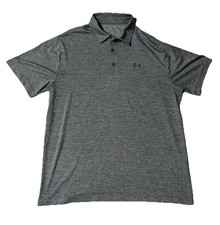 Under Armour Playoff Polo Shirt Mens XL Gray Lightweight Stretch Golf