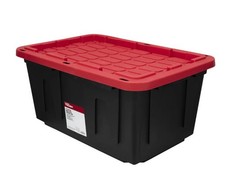 Hyper Tough Large Storage Bin, 27 Gallon Plastic Storage Container with Snap-On