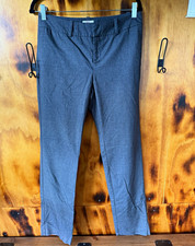 Merona Women's Gray Flat Front Dress Pants Straight Stretch Pockets