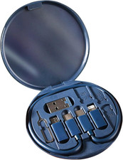 9 in 1 Cable Case USB Adapter Cable Conversion Storage Box, USB Type C to Micro