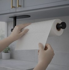 Paper Towel Holder Under Cabinet Wall Mount Stainless Steel Rack Kitchen