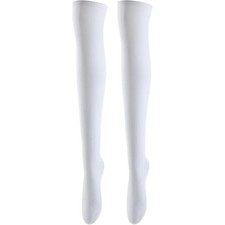 Womens Over The Knee Socks, Cute Long Knee High Boot One Size 1 Pairs - White
