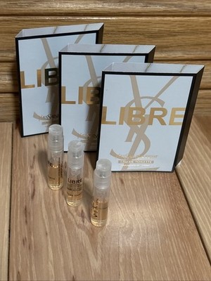 3X Yves Saint Laurent YSL  LIBRE Eau De Toillette Sample Vial 1.2ml/e