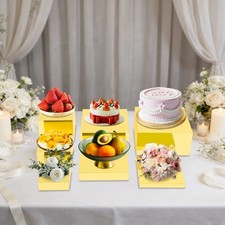 Acrylic Cake Display Stand 7pcs Cupcake Stands Buffet Risers Set for Weddings
