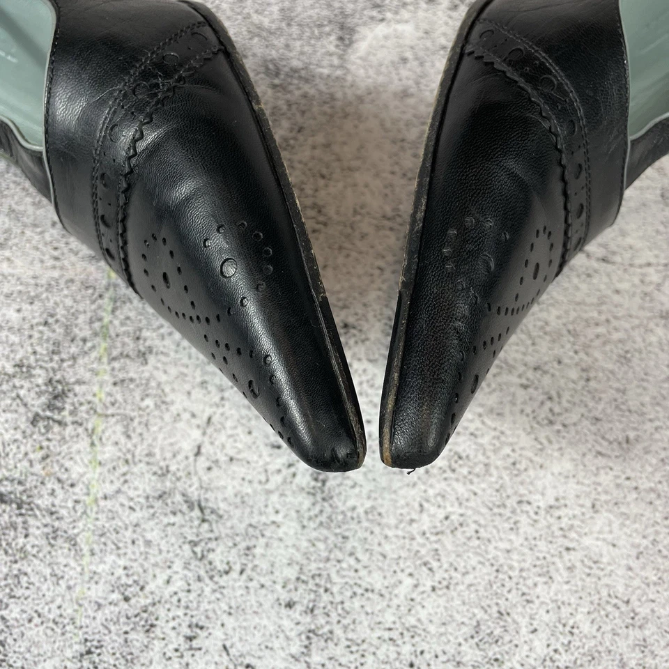 Sapatos femininos Jil Sander salto de couro tamanho 39 - Imagem 4 de 4