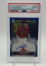 2023 Bowman Draft Chrome Prospect Autographs Blue Justin Riemer PSA 10