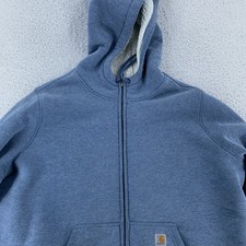 Carhartt Clarksburg Sherpa Lined Hoodie Women's 2XL 20 Blue Full Zip Relaxed Fit