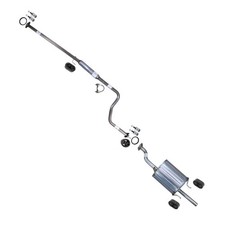 Stainless Steel Resonator Muffler Exhaust Kit Fits 1999-2000 Honda Civic Dx 1.6l Stainless Steel Resonator Muffler Exhaust Kit Fits 1999-2000 Honda Civic Dx 1.6l
