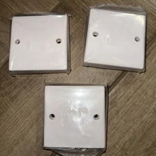 3x GET Ultimate GU2033 Flex Outlet White Cable Side Bottom Entry Plate 25A 25Amp