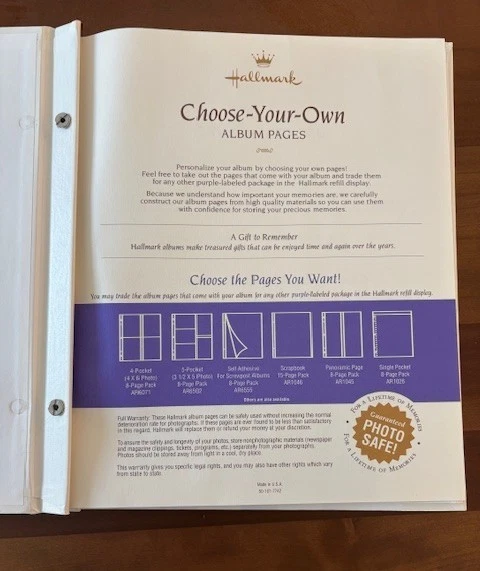 Álbum de fotos blanco grande Hallmark (11" x 13") - 8 páginas autoadhesivas  Foto 4 de 4