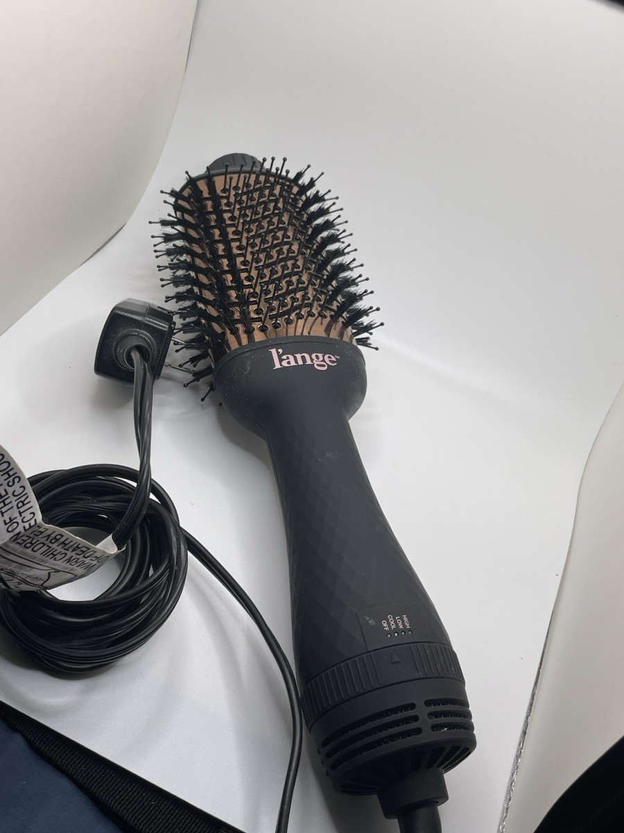 L'ange AB313 2 in 1 Volumizing Brush Hair Dryer 3” Black Lange