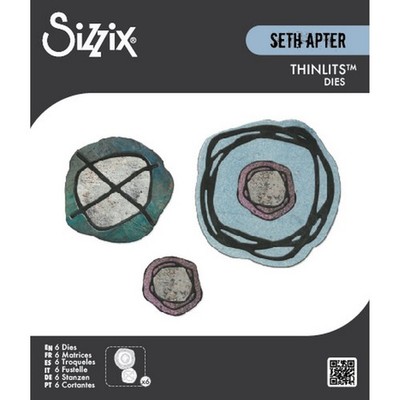 Sizzix Thinlits Die Set 6pcs Twisters by Seth Apter