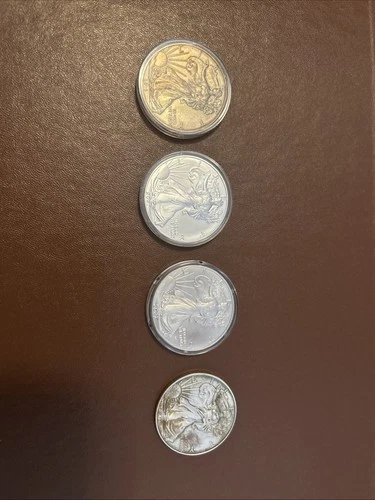 Lot Of 4 American Silver Eagle Dollars Uncirculated (coin) (2016-2021)