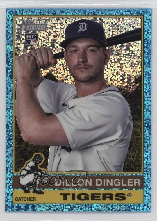 2025 Topps Heritage Chrome Light Blue Sparkle Refractor Dillon Dingler #130 ws6