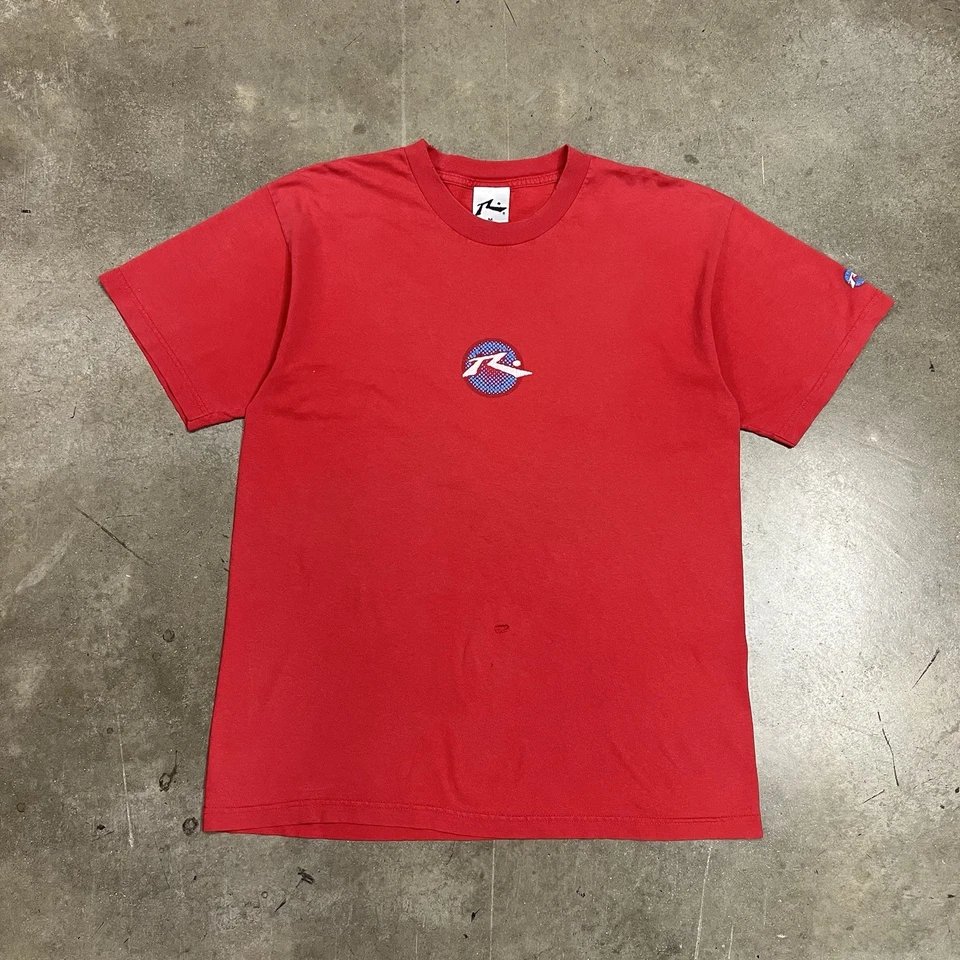 Vintage 90’s Rusty Surf Red Graphic T Shirt Men’s XL Made In USA Beach Ocean - Image 2 of 4