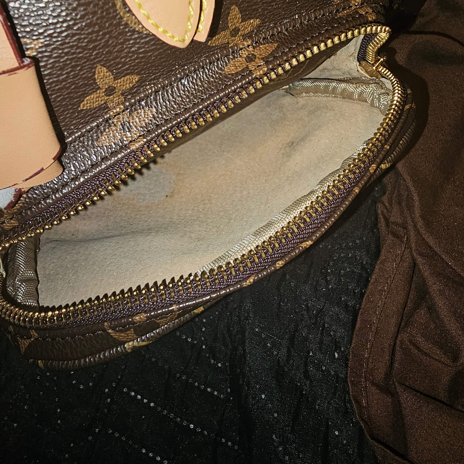 Brown Monogram Drawstring Backpack with Front Zip… - image 10