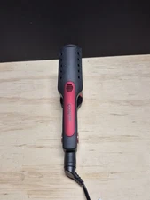 Conair Wet/Dry 2" Ceramic Hair Straightener Flat Iron Curved Plates Black Red