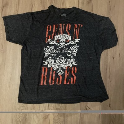 Guns N Roses Appetite For Destruction Shirt Adult XXL Gray Band Tee Mens