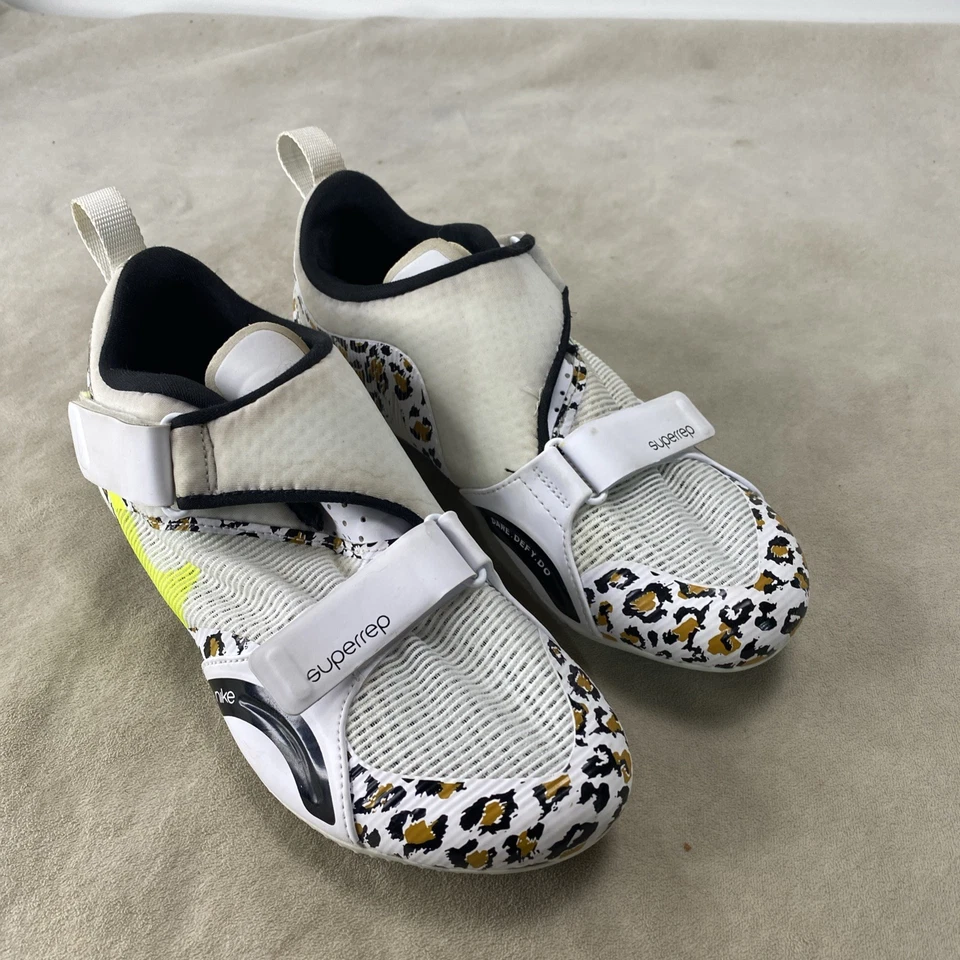 Nike SuperRep Cycle White Leopard Indoor Cycling Shoes CJ0775-177 Women Size 8.5 - Image 2 of 4