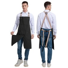 Waterproof Split Leg Pottery Apron Canvas Cross Back Ceramics Clay Artist Large