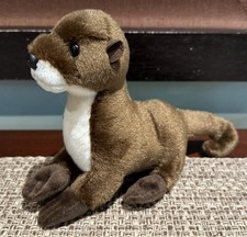 Aurora Realistic River Otter 9  Plush Toy NWOT