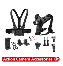 Motorcycle Chest Helmet Chin Mount Kit for GoPro DJI Cam