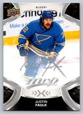 2021-22 Upper Deck MVP #172 Justin Faulk Silver Script