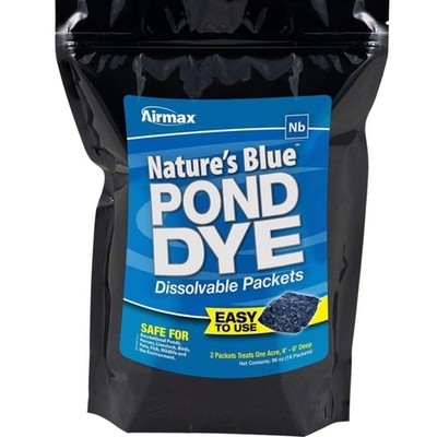 Pond Dye Packets Nature's Blue Colorant for Large Pond & Lake, Beneficial UV ...