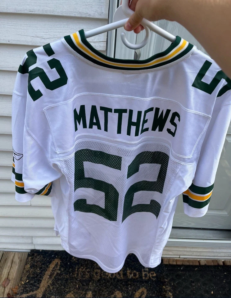 Camiseta verde amarilla blanca de los Packers NFL Matthew’s #52 pequeña Foto 3 de 3