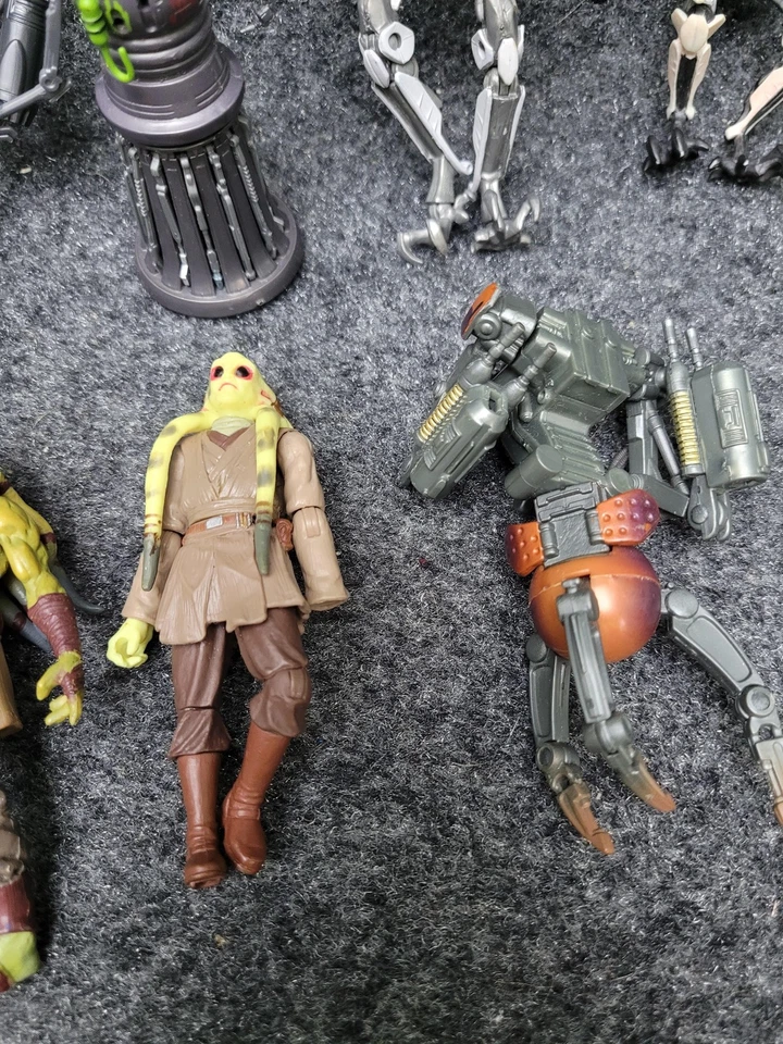 Lote Figuras de Acción Star Wars Kit Fisto Grievous Jedi Droides Separatistas Guerra Clon Foto 4 de 4
