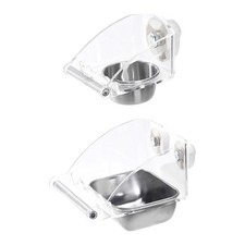 Bird Feeder for Cage Dispenser Feeder Transparent Easy to Install Cage