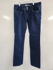 Women's Vigoss Studio Jeans 9/10 30 Dark Blue Denim Button Back Pockets