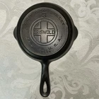 Griswold Cast Iron #3 Large Block Logo Skillet with Heat Ring 709 B