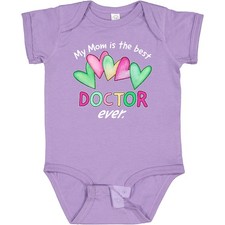 Inktastic My Mom Is The Best Doctor Ever Baby Bodysuit Occupations Healthcare