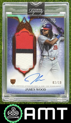 James Wood 2025 Topps Dynasty 2/10 Auto Patch B Design Nationals RC