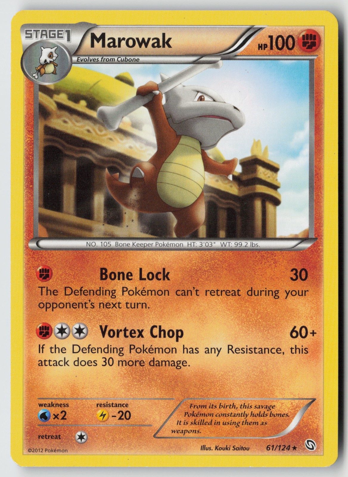 Marowak Pokemon Dragons Exalted 61/124 Normal