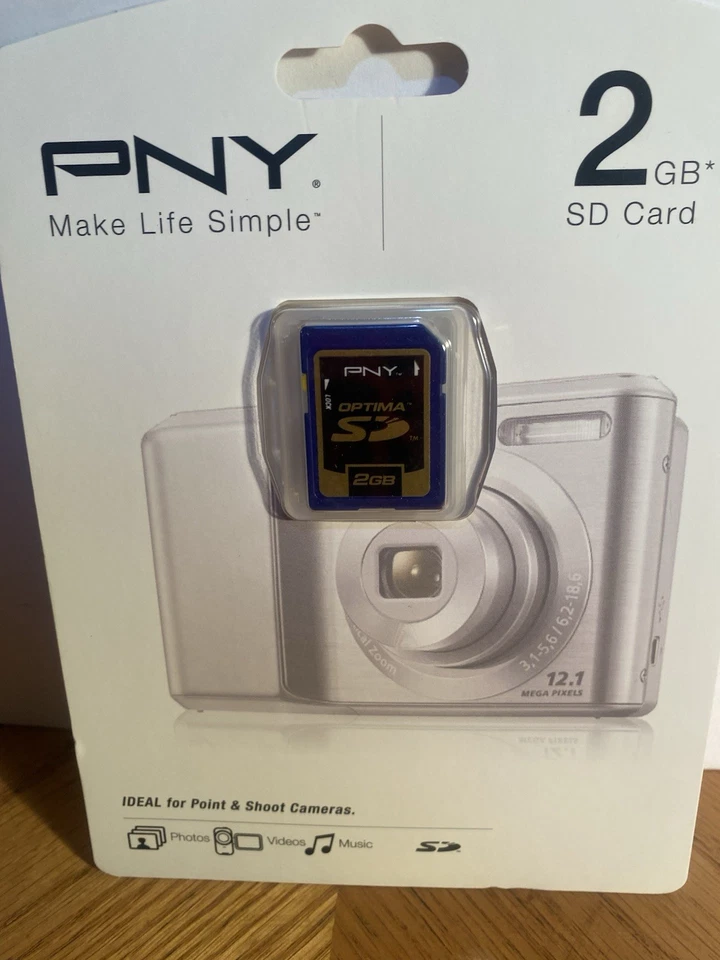 PNY Optima 2GB SD Genuine Camera Memory Card - Image 2 of 4