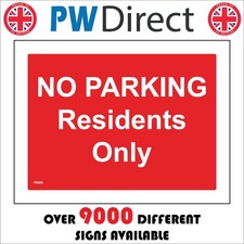 SIGN No Parking Residents Only Restriction Permit Zone Bay Vehicles TR888A