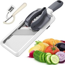 Multi Handheld Mandoline Slicer Adjustable Stainless Steel Blade Vegetable Grate