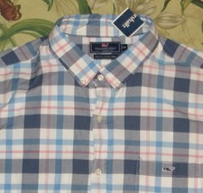 VINEYARD VINES Plaid Long Sleeve Button Down Tucker Shirt Slim XXL NWT
