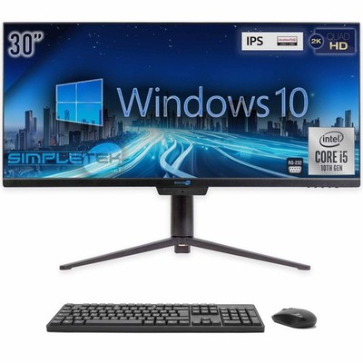 Aio All In One I5 21:9 Ultrawide 30'' 2k Ips Windows 10 8gb 120gb Pc Wifi 6 Pc_