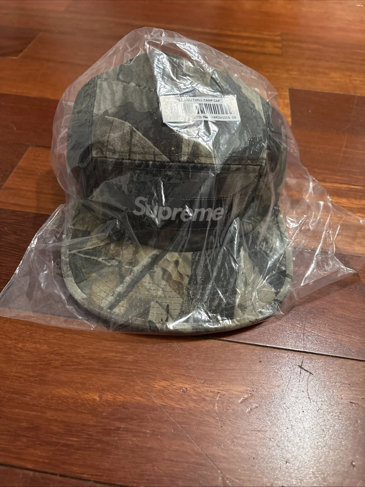 Casquette de camp en sergé chino lavé suprême RealTree Camp SS25 bois dur