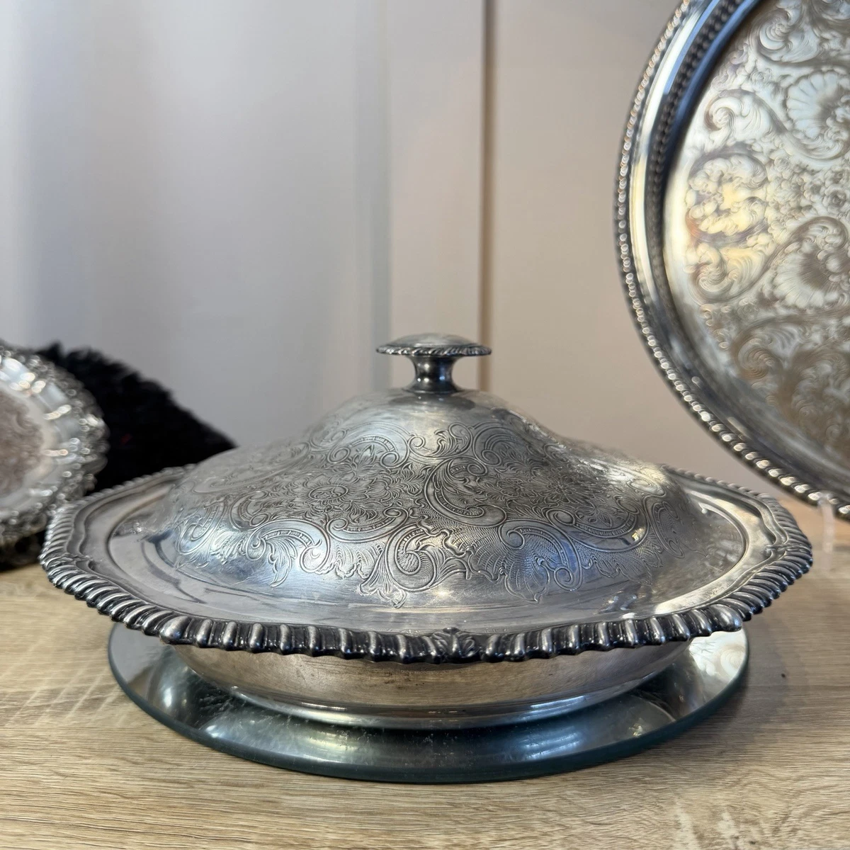 Barker Ellis Antique US Silver-Plated Platters & Trays for sale | eBay