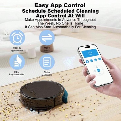 2-In-1 Robot Vacuum & Mop Combo   Smart App Control, Auto Charging