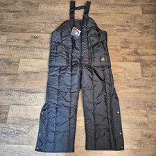 RefrigiWear 0385R Men s Black Insulated Bib Overalls Workwear XL Heavy Duty